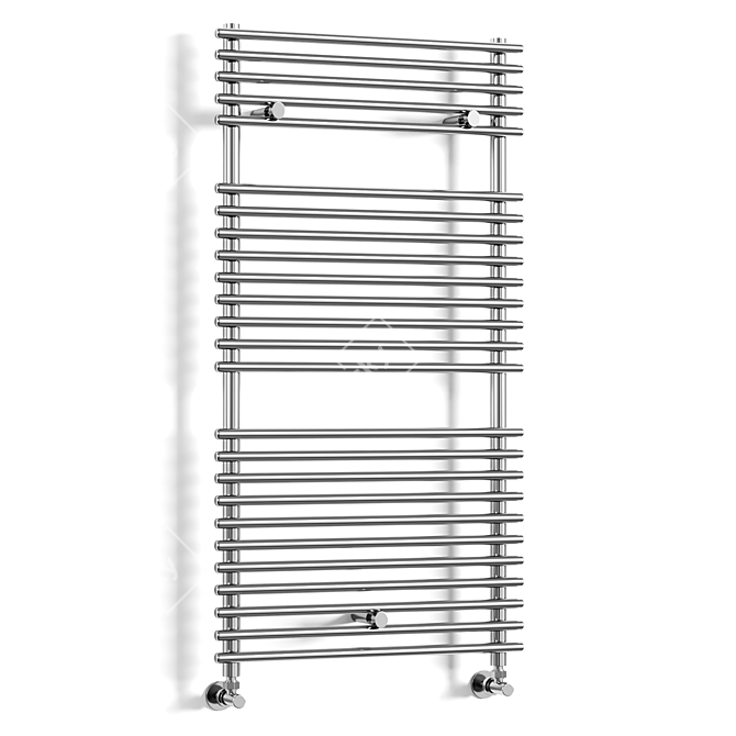 Elegant Chrome Heated Towel Rail 3D model image 1