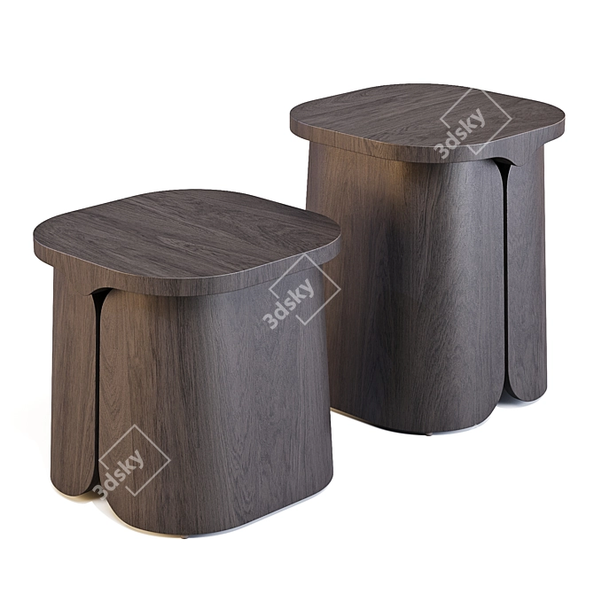 French Designer Side Tables by MIO 3D model image 1