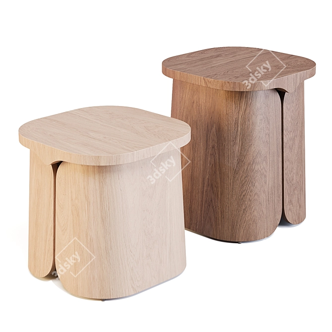 French Designer Side Tables by MIO 3D model image 3