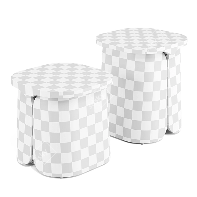 French Designer Side Tables by MIO 3D model image 4