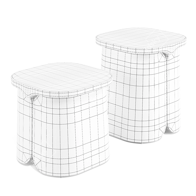 French Designer Side Tables by MIO 3D model image 5