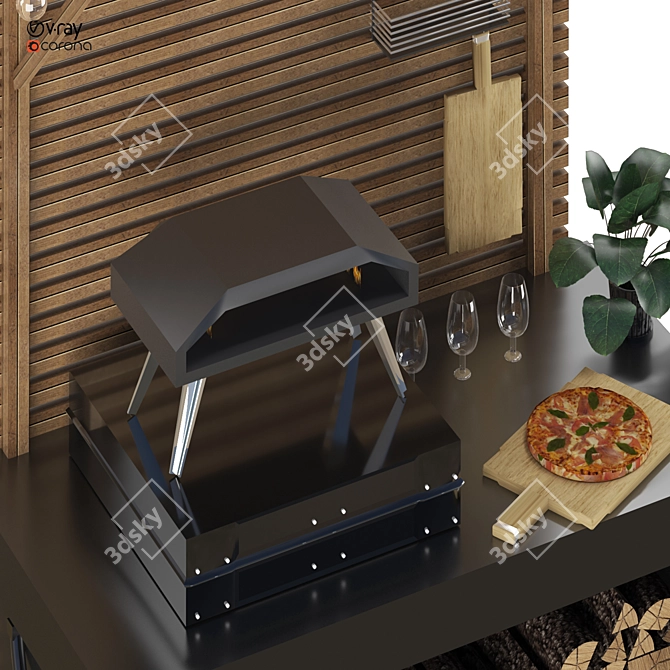 Pizza Oven Model Kit 2015 3D model image 9