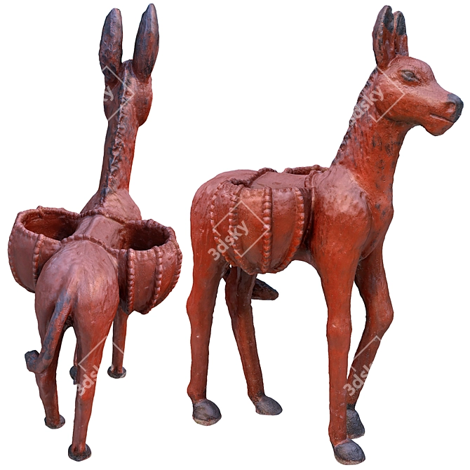 High-Res Donkey 3D Model 3D model image 1