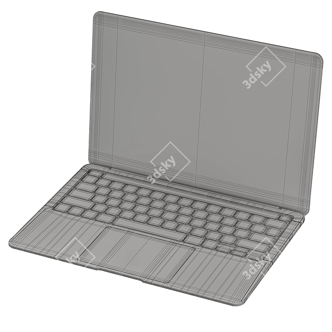 Adjustable Rotate Display MacBook Pro 3D model image 7