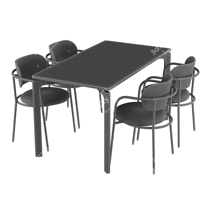 Modish Eclipse Chair & Nicola Table 3D model image 9