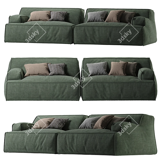 Baxter Damasco Sofa 2013 Model 3D model image 2