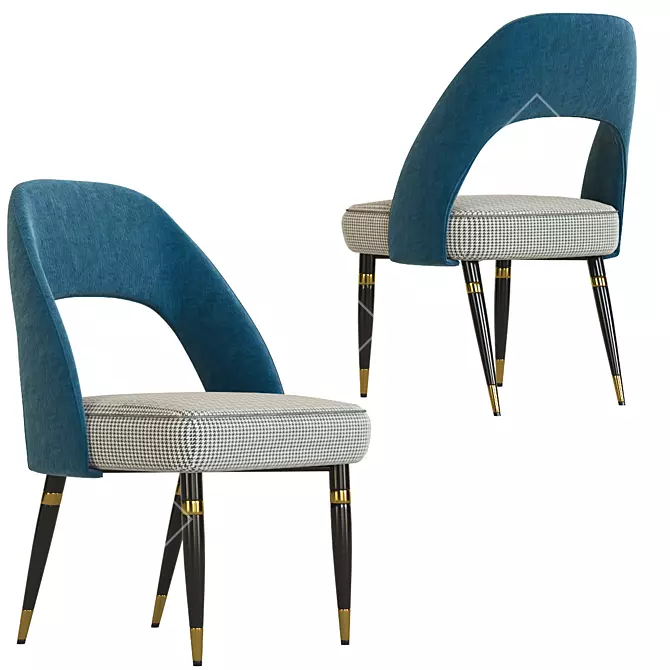 Kare Design Samantha Bluegreen Chair 3D model image 1