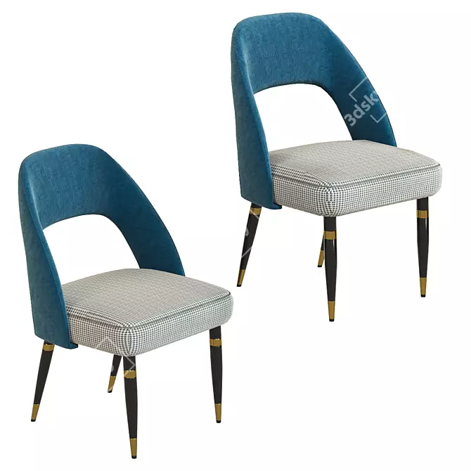 Kare Design Samantha Bluegreen Chair 3D model image 2