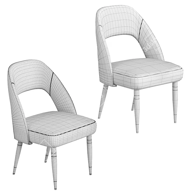 Kare Design Samantha Bluegreen Chair 3D model image 3