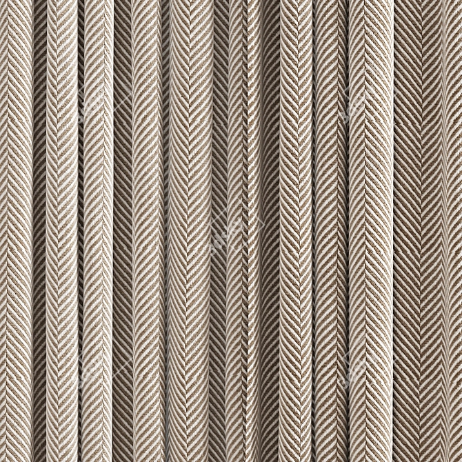 Polygonal Curtain 3D Model Kit 3D model image 2