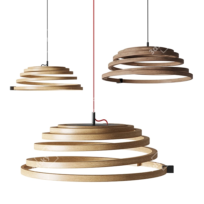 Sleek Aspiro 8000 Pendant Light 3D model image 1