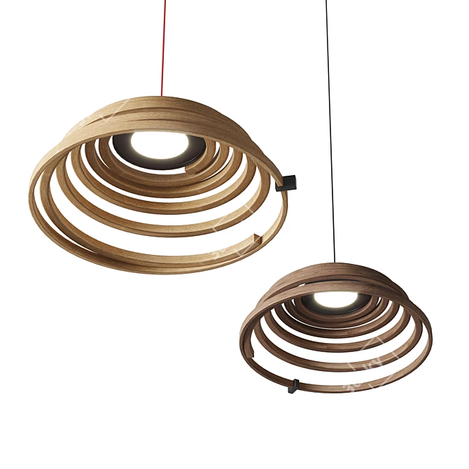 Sleek Aspiro 8000 Pendant Light 3D model image 2