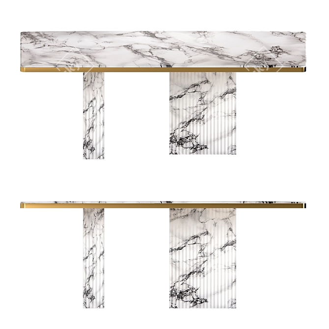 Sofia Modern Marble Dining Table 3D model image 3