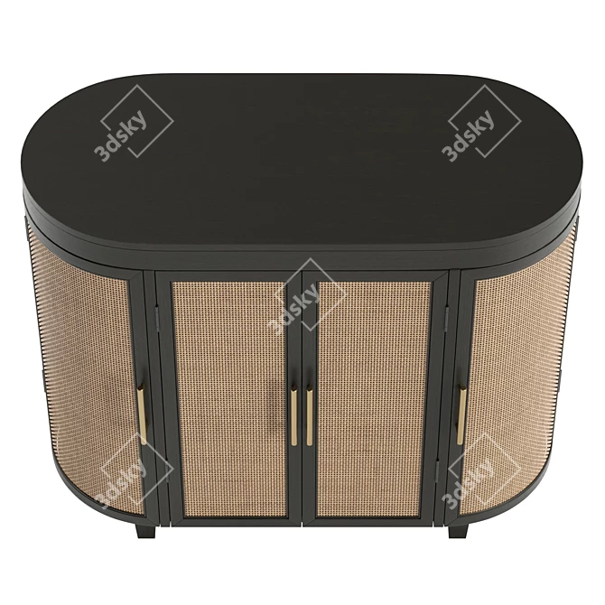 Modern UV-Mapped Cabinet Model 3D model image 3