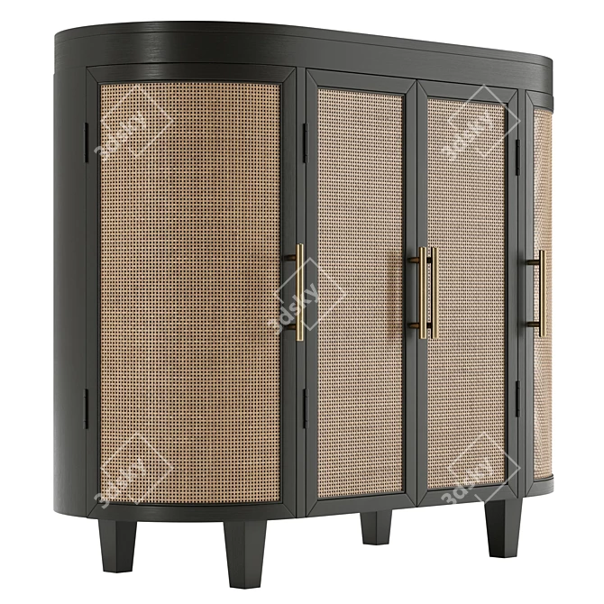 Modern UV-Mapped Cabinet Model 3D model image 4