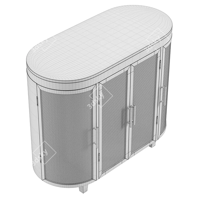 Modern UV-Mapped Cabinet Model 3D model image 6