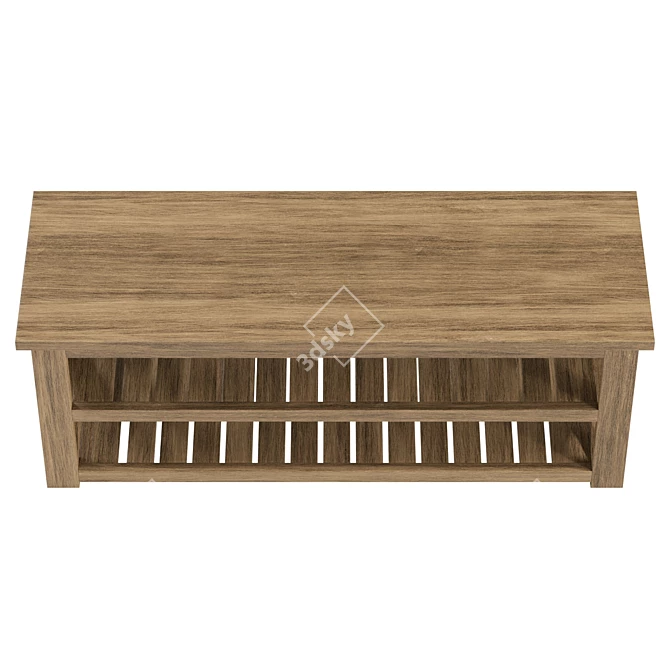 Modern Entryway Bench with Texture 3D model image 4