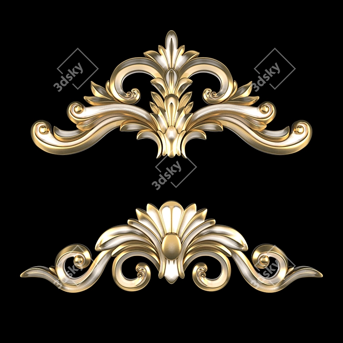 Luxury 3D Ornament Model 45 3D model image 3