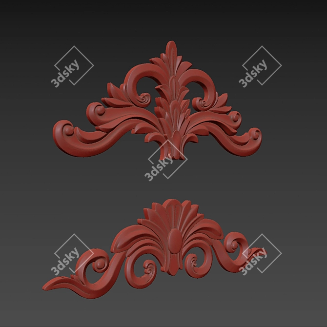 Luxury 3D Ornament Model 45 3D model image 6