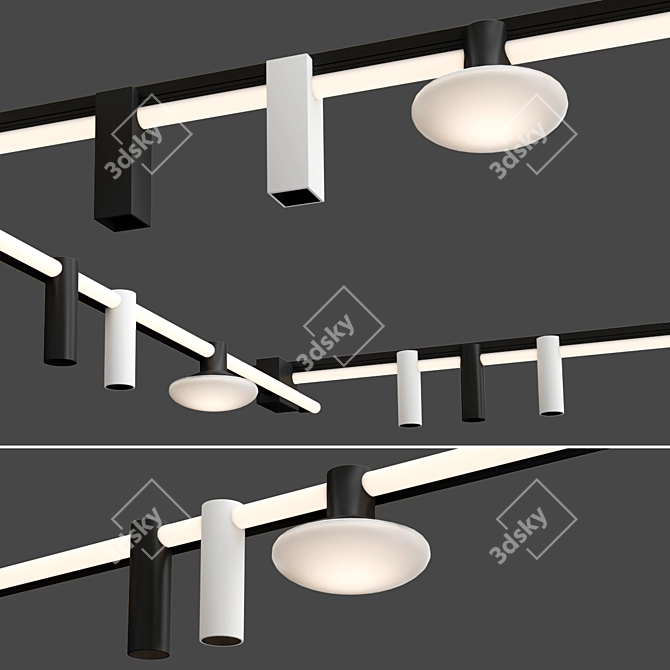 Modern Kreon KAGI Track Lights 3D model image 2