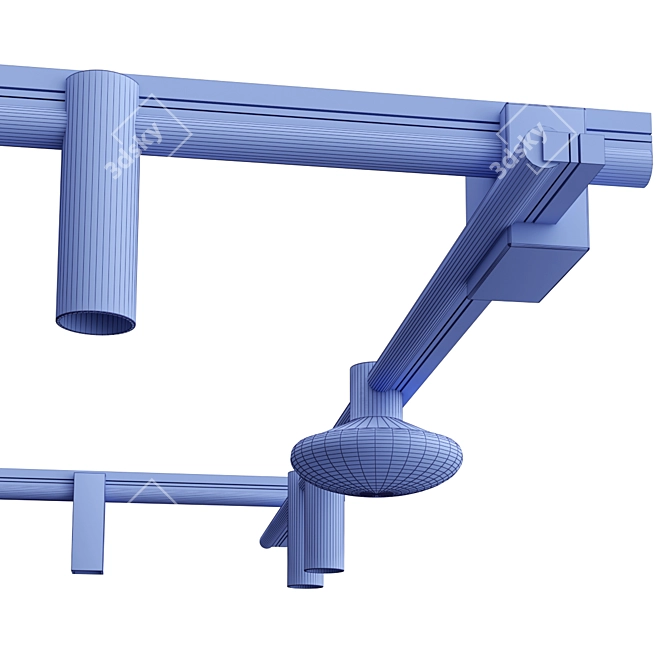 Modern Kreon KAGI Track Lights 3D model image 3