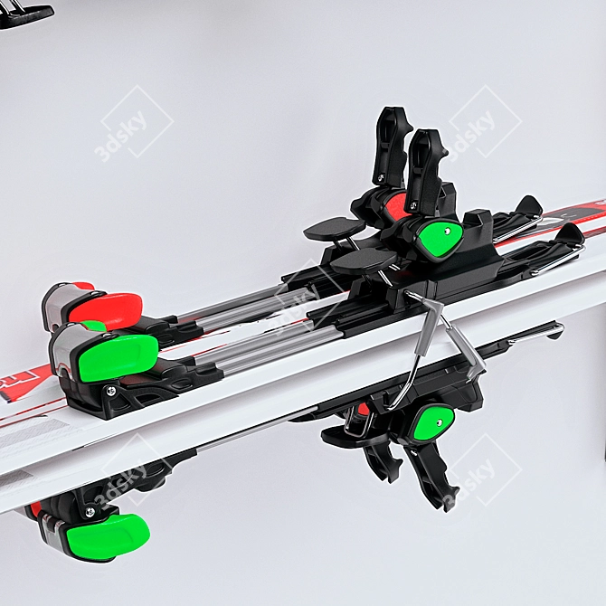 Ski and Snowboard Rack Stand 3D model image 4