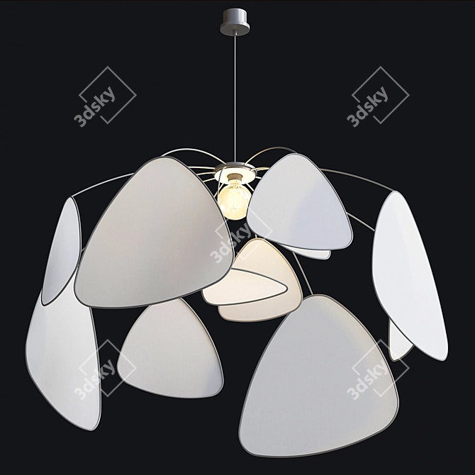 Sleek Wire Pendant Light 3D model image 3