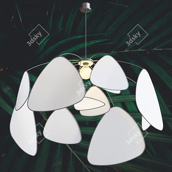 Sleek Wire Pendant Light 3D model image 4