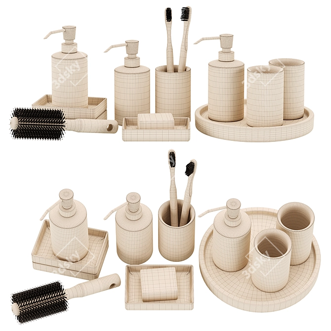 Bathroom Decor Set Luxurious Essentials 3D model image 4