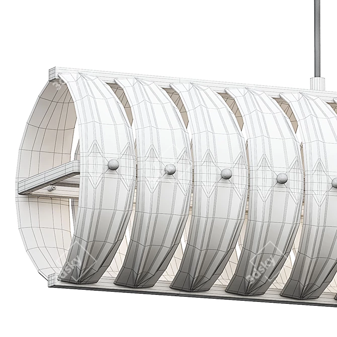 Plonia Long Pendant Light 3D model image 3