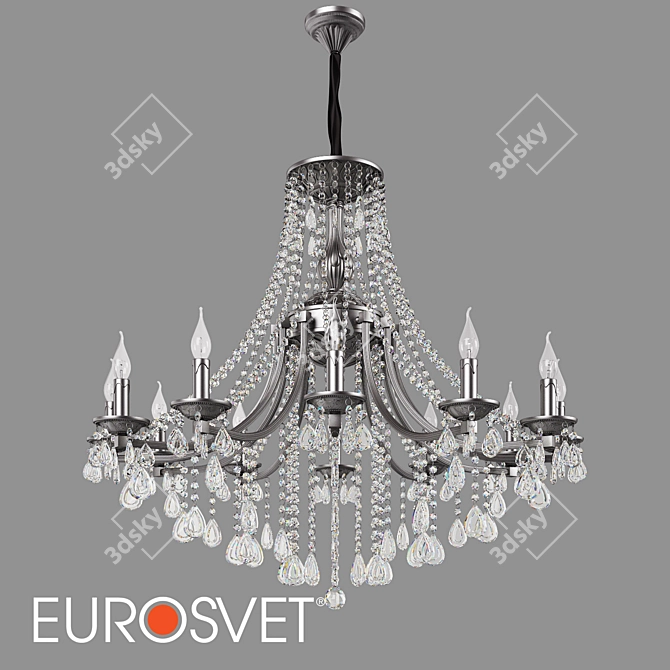 Bogates Crystal Chandelier Liguria 12-Light 3D model image 1