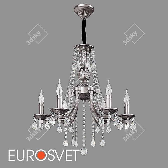 Bogates Liguria Crystal Chandelier 6-Light 3D model image 1