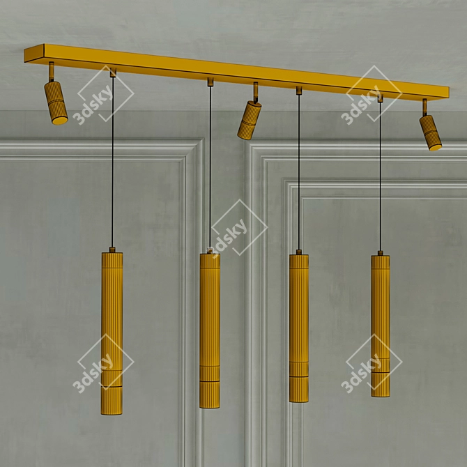 Modern Ceiling Lamp Fixture 3D model image 3