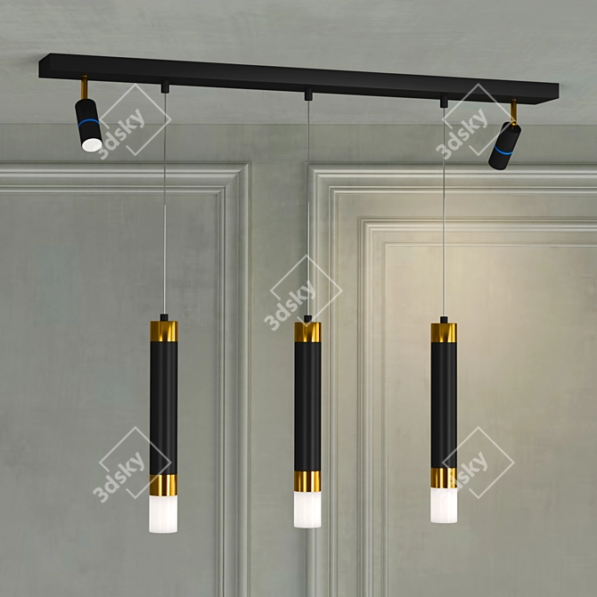 Modern Dimmable Ceiling Light 3D model image 2