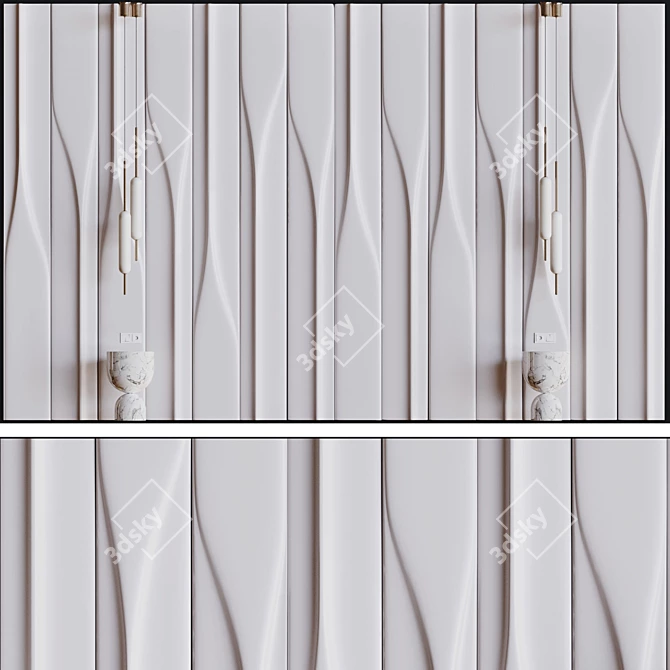 Geometric 3D Wall Panel filler 3D model image 1