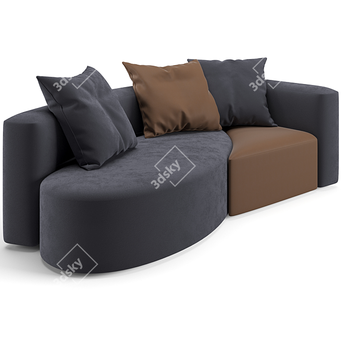 Trussardi Casa Abstract Sofa: Contemporary Luxury 3D model image 4