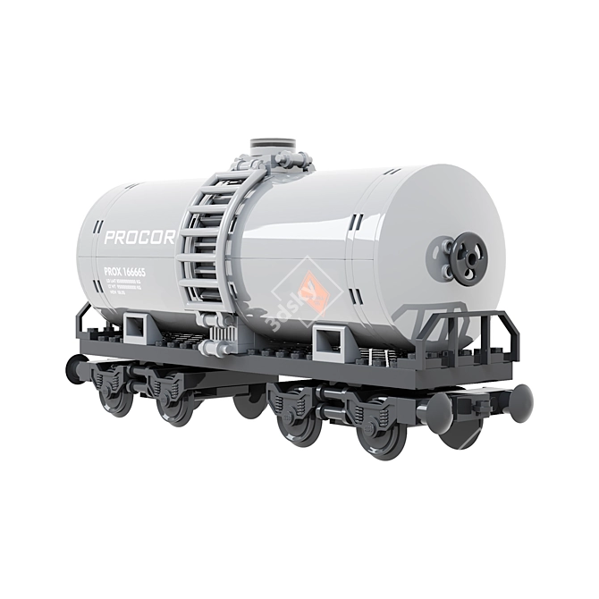 Corona-rendered Train Sisterna Lego 3D model image 3