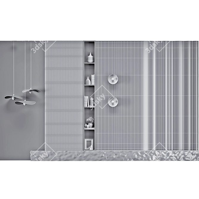 Modern Decorative Wall Panel 3D model image 5