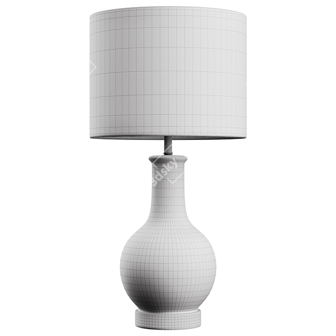 Zen Blue Table Lamp - Modern Zen 3D model image 3