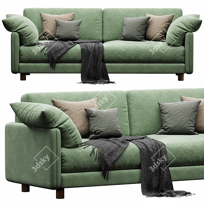 Modern 3D Sofa Model 3D model image 6