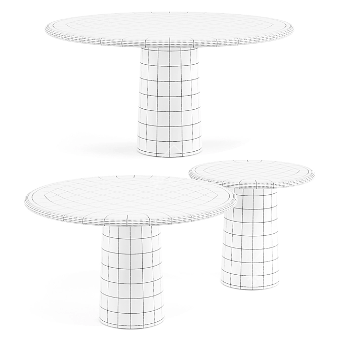Contemporary Designer Collection Particuliere Dining Tables 3D model image 7