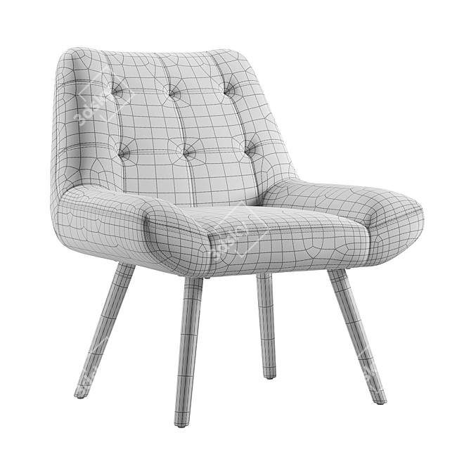 Calico Accent Chair 3D Model 3D model image 2