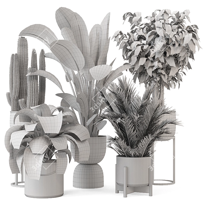 Modern Indoor Plants Set 1348 3D model image 7