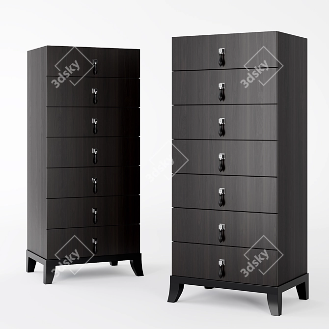 Sleek JNL Cabinet Weeks 3D model image 1