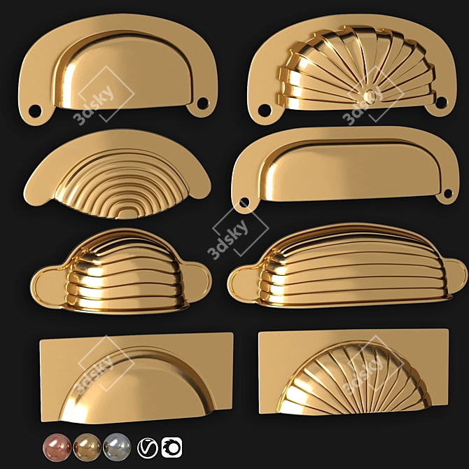 Door Knobs & Handle-Set Collection 3D model image 1