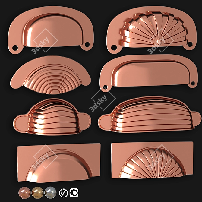 Door Knobs & Handle-Set Collection 3D model image 2