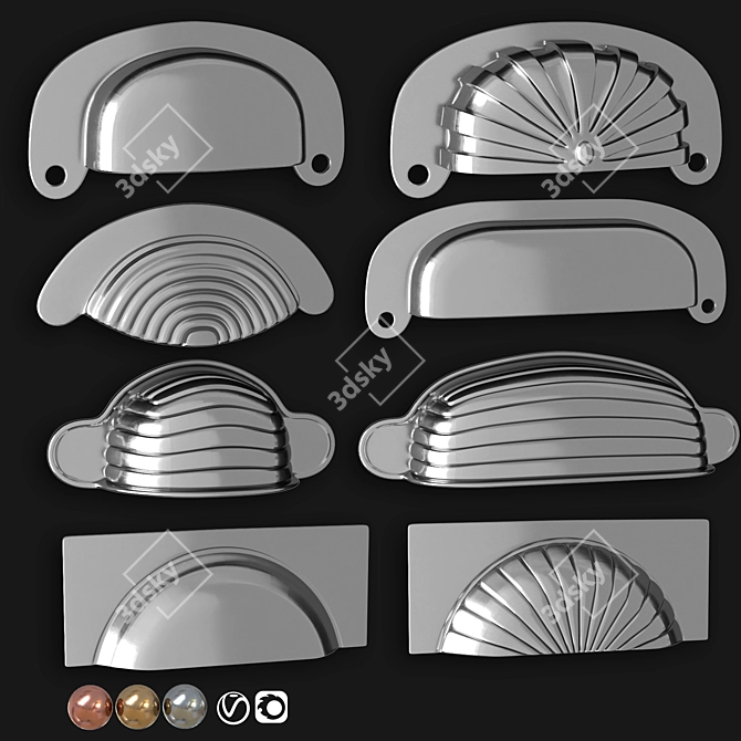 Door Knobs & Handle-Set Collection 3D model image 3