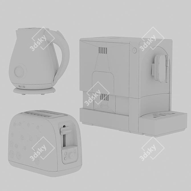  Modern Small Kitchen Appliance Set 3D model image 6