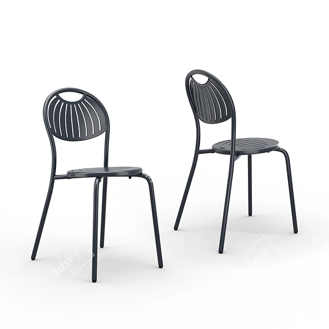 COUPOLE Steel Barstool - D22 x 1.5 Profiles 3D model image 13