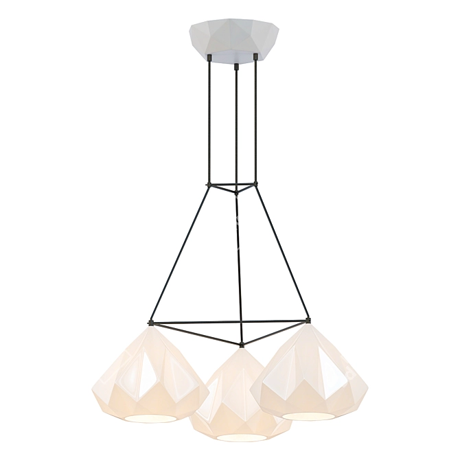 Stylish Triangular Hatton Pendant 3D model image 1